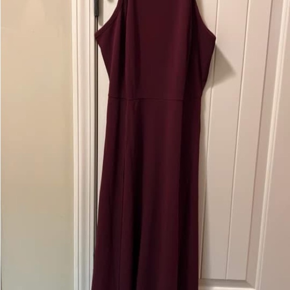 Red Halter Maxi Dress for Wedding Guest